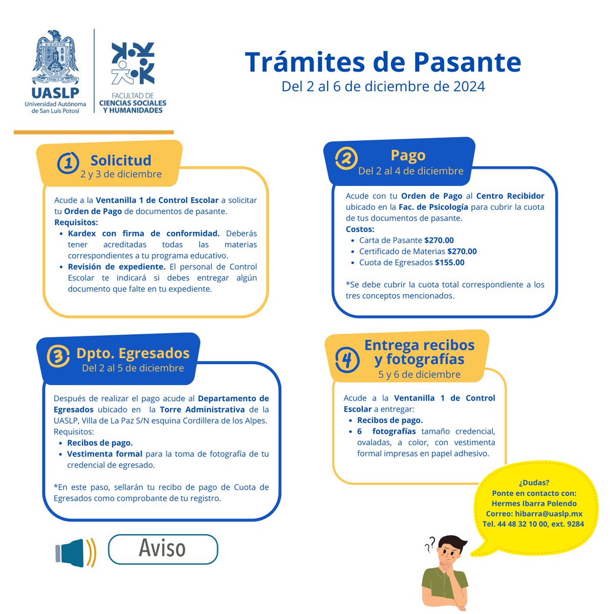 csyhUASLP's tweet image. Aviso #ControlEscolar