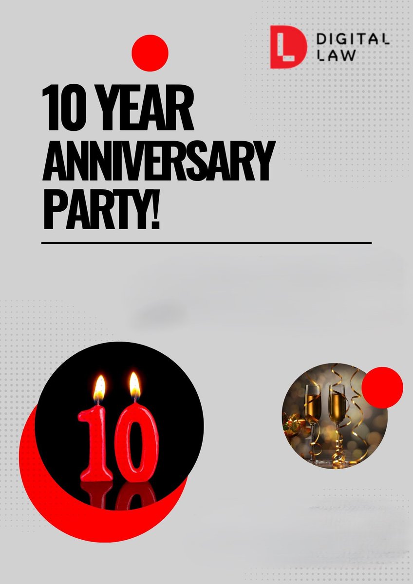 At <a href="/DigitalLawUK/">Peter Wright</a>  we are celebrating our 10 year Anniversary today. Helping our clients undertake business using Digital Technology all around the world since 2014 :)

#Law #Legal #Tech #Digital #Innovate #Innovative #Anniversary