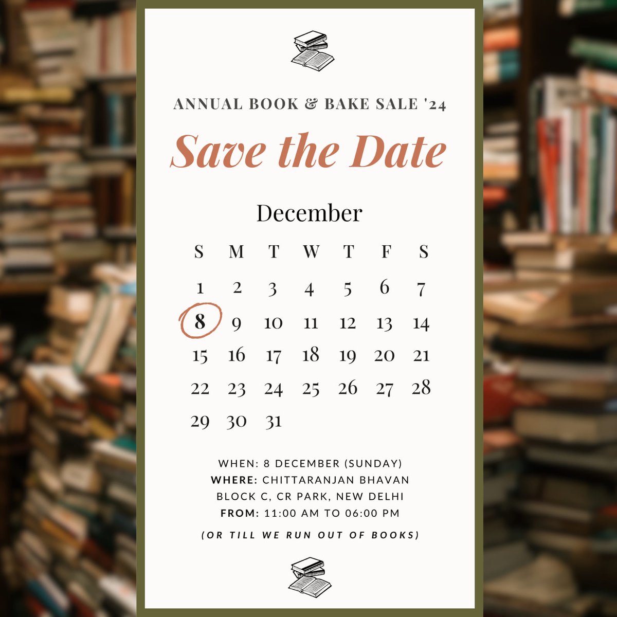 shashankbhrgv's tweet photo. This is a one-day physical book sale taking place on 8 December in CR Park (Delhi). As mentioned, all proceeds will go towards supporting the education of children who need it the most.

Please do spread the word 🙏🏾 

(16/17) https://t.co/QsVXYSSHZW