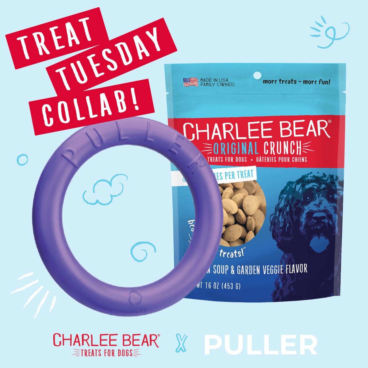 charleebeartrts's tweet photo. ✨Win a Puller Toy and bag of treats for a Special Treat Tuesday✨

What is your pup thankful for? 

RT, like and tag a friend to enter! #wintreats #doglovers #entertowin https://t.co/ODzuRHV6cc