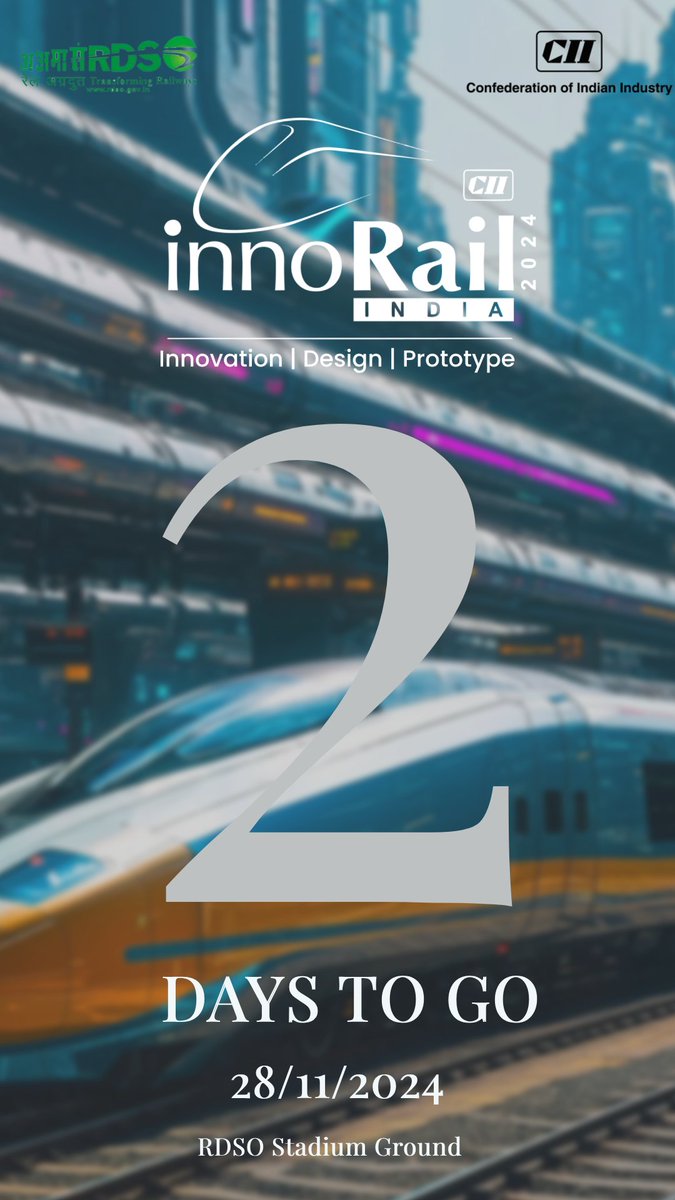 RDSOLucknow's tweet photo. @RailMinIndia
@FollowCII
#InnoRail2024 #RailInnovation
#FutureOfRail #SmartRail
#SustainableTransport #TechInRail https://t.co/howhwuV6ml