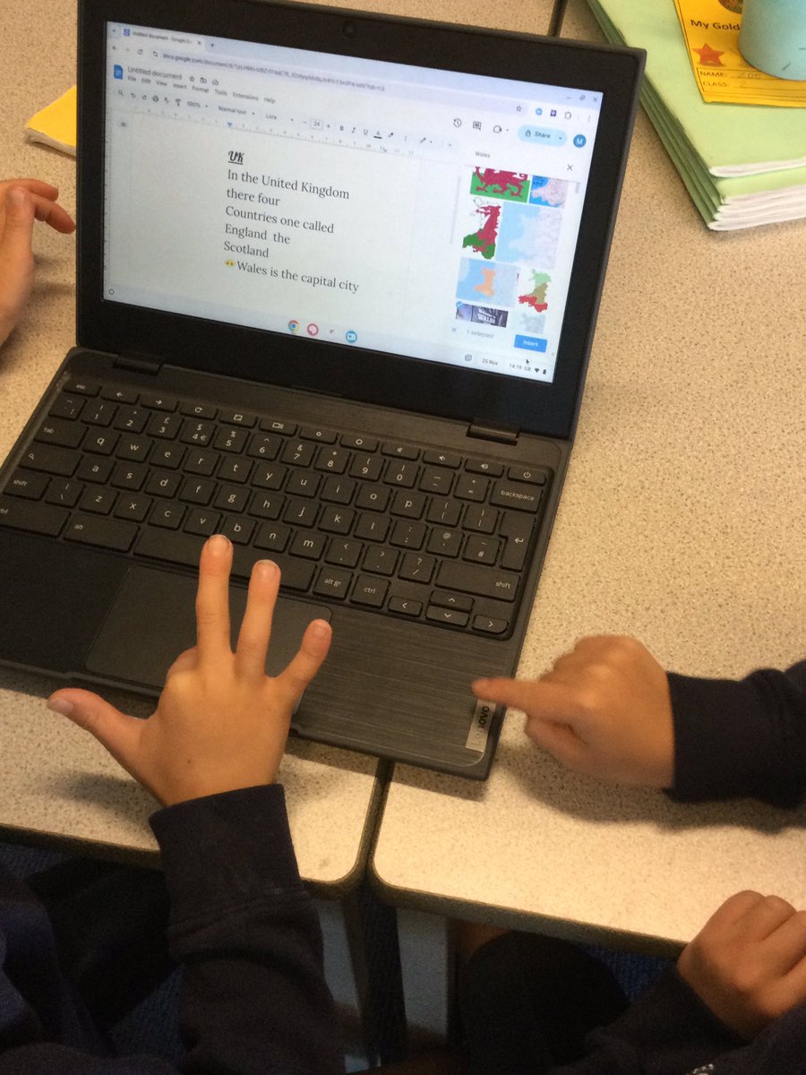stlukesschoolsw's tweet image. Year 2 are using Chromebooks to create fact sheets on the United Kingdom! They’re learning how to add pictures and change the font size and colour. #DigitalSkills #Year2 #TechInClass #LearningByDoing