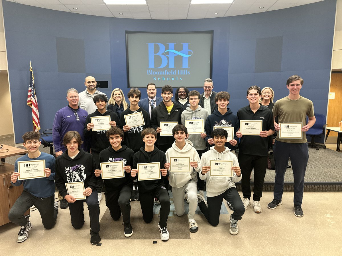 At the Nov. 25 Board of Education meeting, Bloomfield Hills Schools celebrated student achievements, including National Merit honors, IB exam scores, and a tennis state championship, highlighting the exceptional accomplishments of many students.