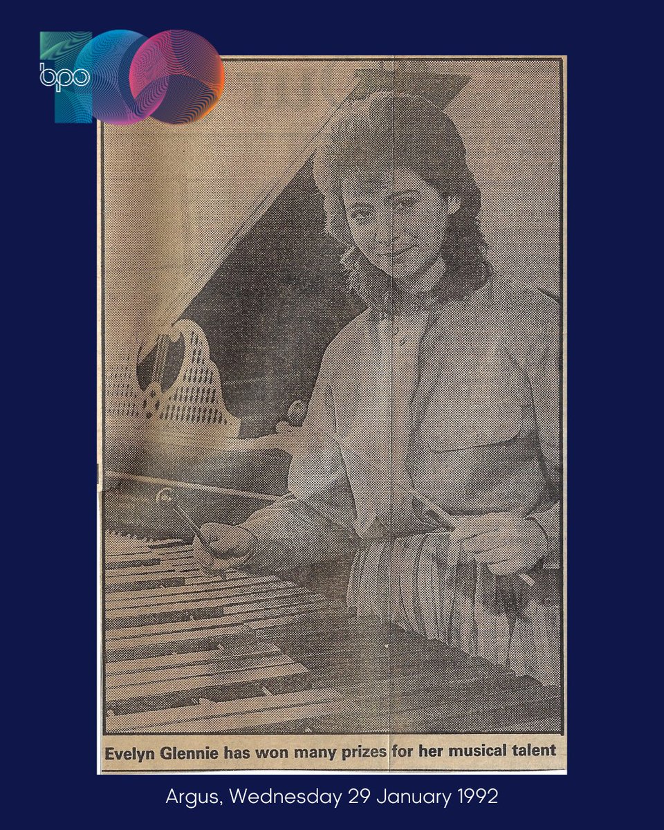 📰 ‘Moving around some 50 instruments, Evelyn Glennie reminded me a bit of a master chef in a kitchen’ – Mid Sussex Times, Feb 1992.

<a href="/DameEvelyn/">Evelyn Glennie</a> first performed with us in 1992, 6 months before she made history performing the first-ever percussion concerto at the <a href="/bbcproms/">BBC Proms</a> 🥁✨