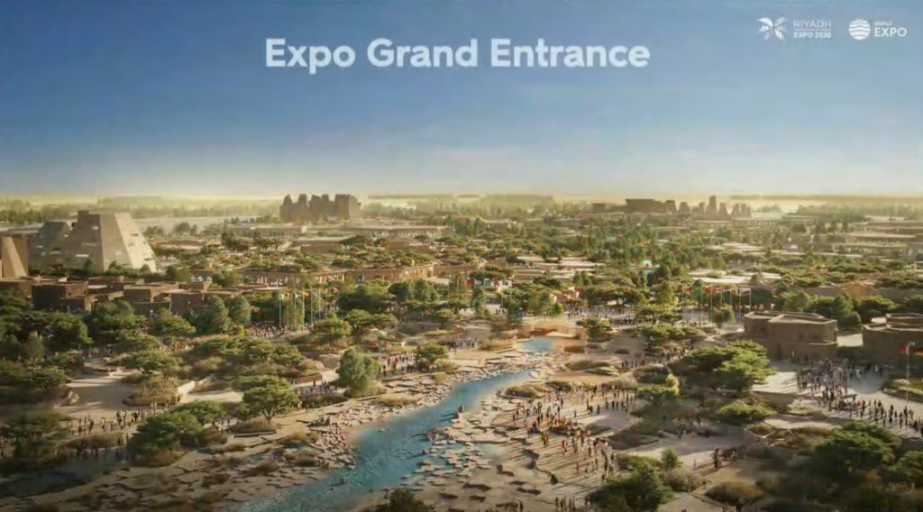 AddadRuh's tweet photo. بعد تدشين الشعار الجديد لمعرض #الرياض_إكسبو 2030 المستوحى من السدو، يتم الكشف عن أحدث التصاميم للمخطط العام للمعرض والذي يقع على طريق الملك سلمان بجوار حديقة الملك عبدالعزيز واستاد الملك سلمان حيث سيضم 5 مناطق مختلفة. https://t.co/8QzJQWrKYM