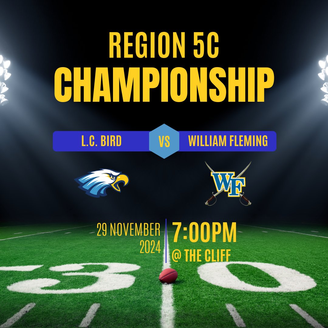 Roanoke City Public Schools (@roanokeschools) on Twitter photo We are proud of our Colonels for moving on to the Region 5C Championship! <a href="/WFAthletics/">ColonelPride</a> will host L.C. Bird this Friday at 7 p.m., and the winner will move on to the state semifinals. Tickets: gofan.co/app/school/VA7…. We are proud of our Colonels for moving on to the Region 5C Championship! <a href="/WFAthletics/">ColonelPride</a> will host L.C. Bird this Friday at 7 p.m., and the winner will move on to the state semifinals. Tickets: gofan.co/app/school/VA7….