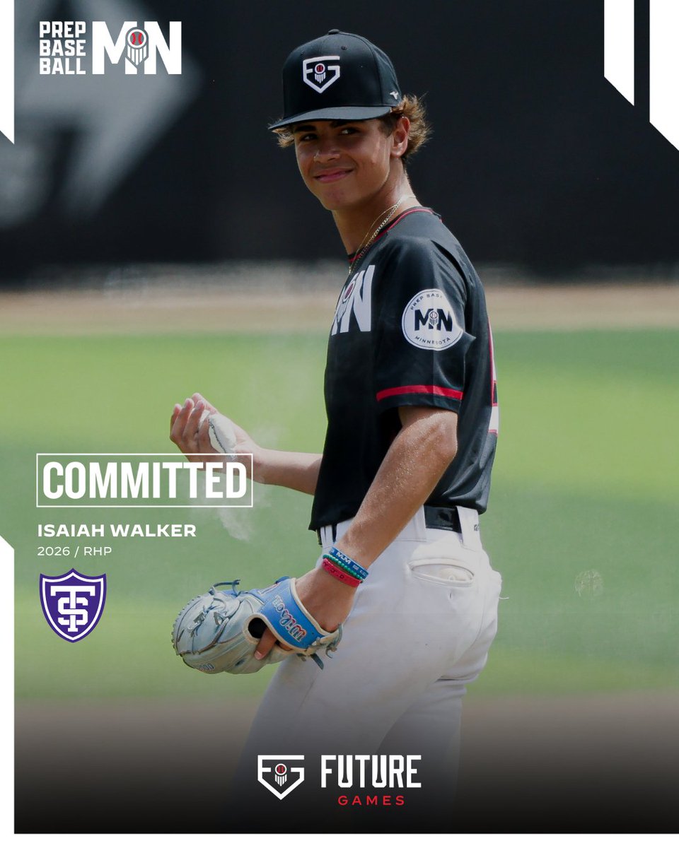 #𝐏𝐁𝐅𝐆𝟐𝟒: 𝐂𝐨𝐦𝐦𝐢𝐭𝐦𝐞𝐧𝐭 𝐔𝐩𝐝𝐚𝐭𝐞 ✅

+ '26 RHP, Isaiah Walker (<a href="/AthleticsWalker/">IzzyMizzy2026</a> | <a href="/MWHSbaseballMN/">Westonka Baseball</a>) has committed to <a href="/TommieBase/">St. Thomas Baseball</a>. 

+ Walker was a member of #TeamMinnesota✨ at the 2024 <a href="/PrepBaseball/">Prep Baseball</a> Future Games.

👤: loom.ly/V7RNNgM