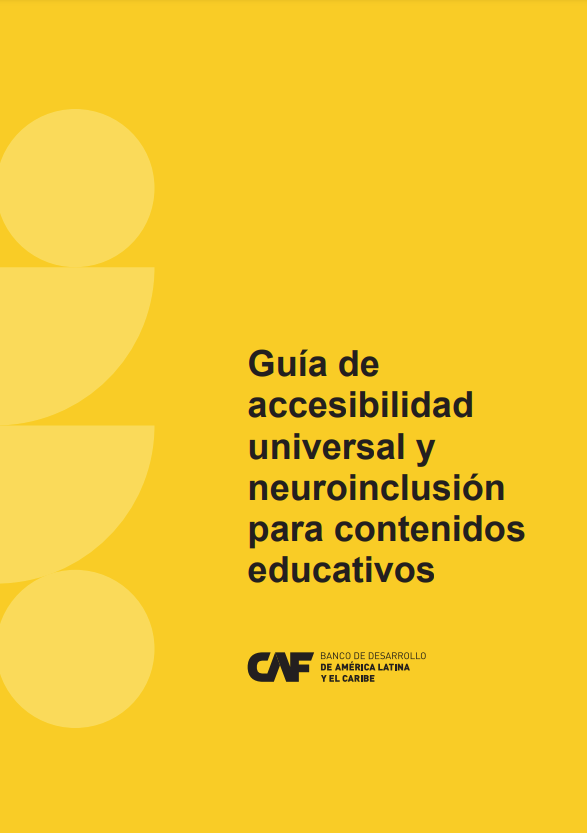 AgendaCAF's tweet photo. 🌎📖 ¡La educación inclusiva es fundametal para el desarrollo de nuestra región! En CAF, trabajamos para derribar barreras y promover la accesibilidad con la nueva Guía de Neuroinclusión para Contenidos Educativos.

Este documento ofrece herramientas prácticas para diseñar contenidos que respeten la diversidad, se adapten a las necesidades de personas con discapacidad y neurodivergencias, y cumplan con estándares de accesibilidad universal.

Construyamos juntos un entorno educativo más inclusivo para América Latina y el Caribe.

📥 Descárgala aquí 👉https://t.co/w84C1ATrQE