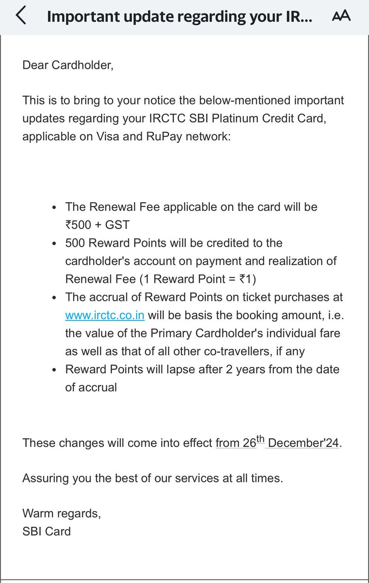 Irctc sbi credit card new changes, seems it is better now! #ccgeek #sbi #sbicard #IRCTC #ccgeeks