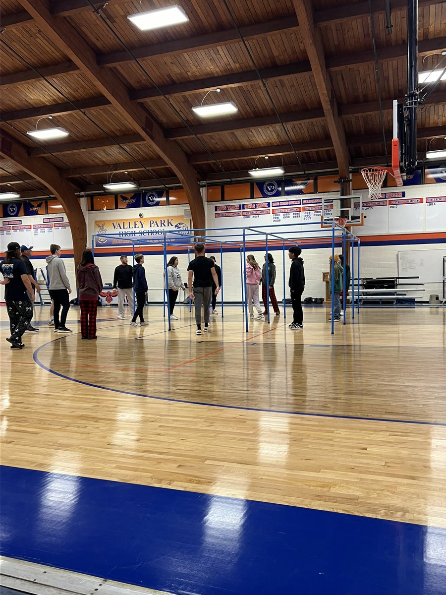 Day 18 of gratitude snaps and today I am grateful for playing 9-square in lifetime and team sports this morning. It was a great way to start my day! #vpgratitude <a href="/vphsleadership/">Valley Park Leadership Program</a>