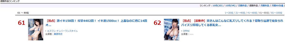 \ ❤️OPPAI ランキング情報❤️ /

▾お気に入り登録数*5177
▶週間 動画 32位(11/15~11/22)
奥さんはこんなに乳ズリしてくれる？寝取り淫語で痴女られパイズリ搾精してくる巨乳女上司
https://t.co/FhouE8kjLV

#辻井ほのか #PR @tsujiiHonoka https://t.co/iDfBq1DfI4