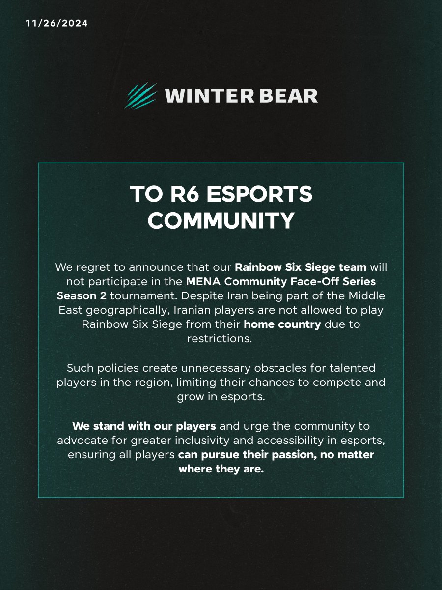 winterbeargg's tweet photo. Official Announcement Regarding the MENA Community Face-Off Series Season 2 https://t.co/KQxz1enKNl