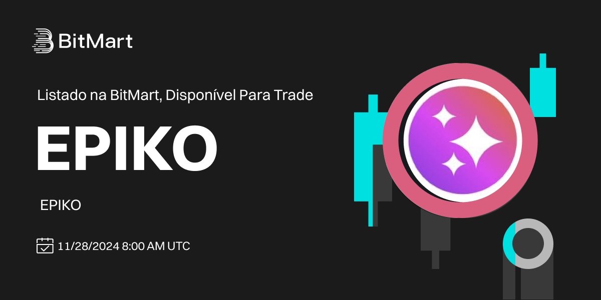 BitMart_PT's tweet photo. A #BitMart listara EPIKO (EPIKO) @The_Epiko na nossa plataforma em 28 de Novembro de 2024

💰Par de Trade: EPIKO/USDT
💎Depósito: Disponível
💎Trading: 28/11/2024 8:00 AM UTC

Saiba Mais: https://t.co/nUEQY8ZHuL https://t.co/9vrAT0SM1X