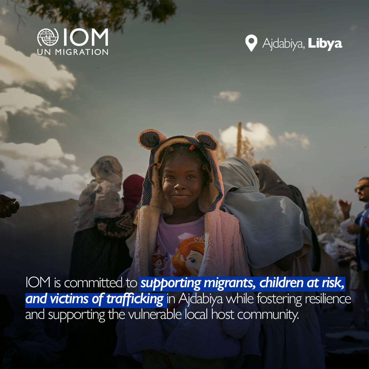 IOM_Libya's tweet photo. With thanks to #RDPP-NA, funded by 🇪🇺 &amp; 🇮🇹, IOM is promoting rights-based solutions for migrants &amp; host communities in Ajdabiya. Through the Migrant Resource &amp; Response Mechanism, IOM provides life-saving aid, health services &amp; psychosocial support, building resilience for all. https://t.co/LFCqPaAUWa