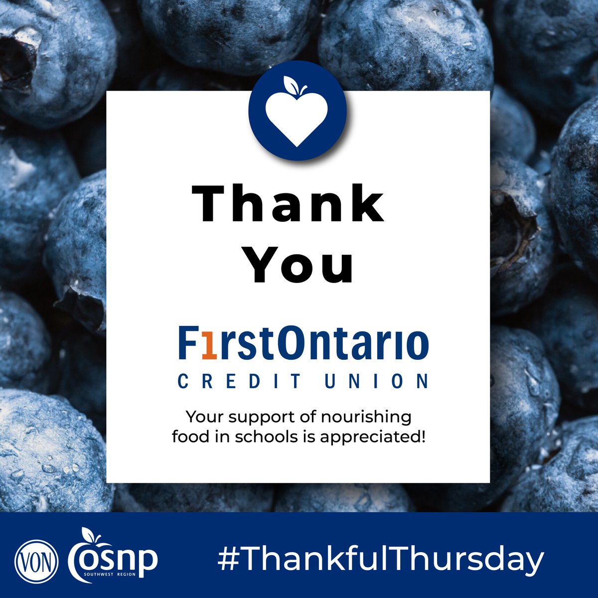 OSNPsouthwest's tweet photo. Thank you to @firstontariocu for your support of student nutrition programs in our Oxford and Chatham-Kent communities! You support of nourishing food in schools will reaching over 22,500 students, ensuring they have the fuel they need to succeed at school and beyond 🍏📚✏ https://t.co/sIUcATRKcN