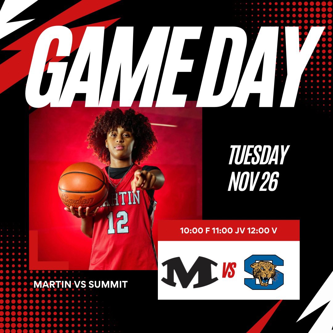 GAME DAY
🆚 Summit
📍 Summit High School 
⏰ 10:00 F 11:00 JV 12:00 Varsity