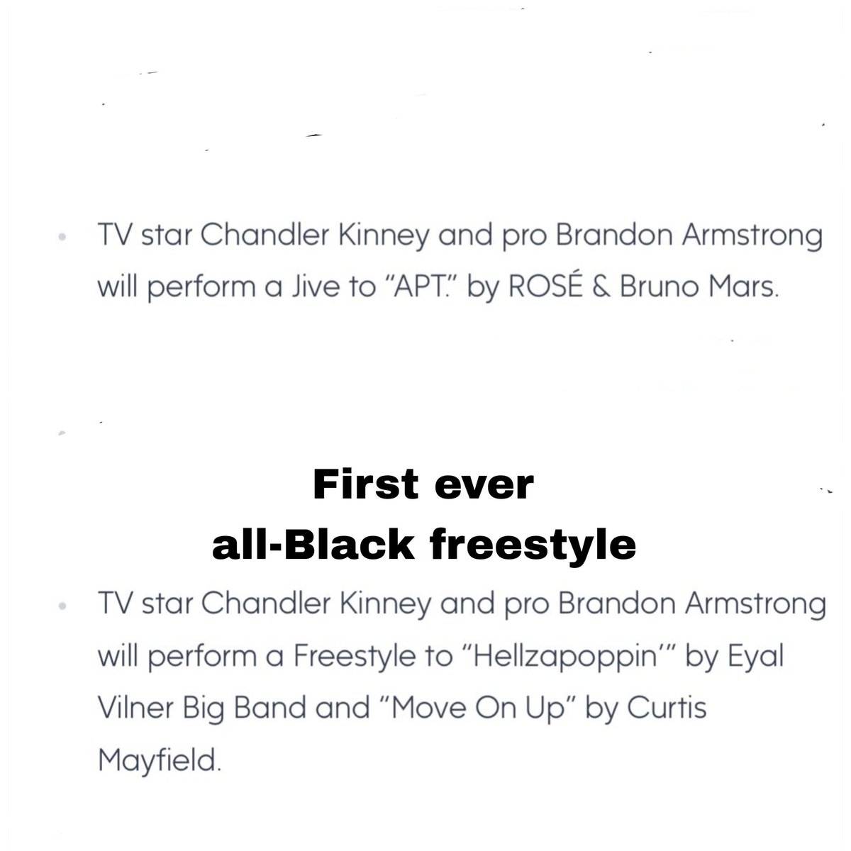Lovatics820's tweet photo. I need Black Twitter, Glee fans, and K-pop stans to lock in and vote for Chandler tonight! Let’s make history again!!!!

#APT #ROSÉ_BRUNO_APT #ROSÉ #DWTS #PLL #PLLSummerschool #Glee https://t.co/2BVKbdqoQg