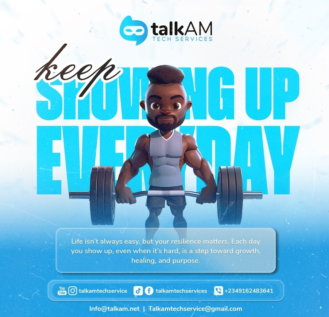 TalkAM_'s tweet image. All you have to do is show up everyday , TalkAM is here for you ❤️
#Talkam #MentalHealthAwareness #TBT #ThrowbackThursday #MentalHealthMatters #SpeakUp #EndTheStigma #SelfCare #HealingJourney #MentalHealthSupport