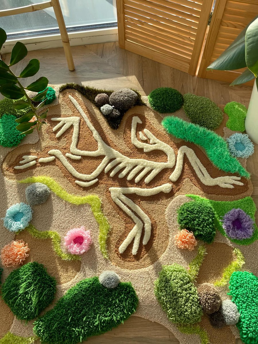 Archeology Rug by RuggyBagyStudio 🦎🦴