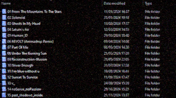 thank you all for listening to my music, 
one more release then onto the next year. :)

-A