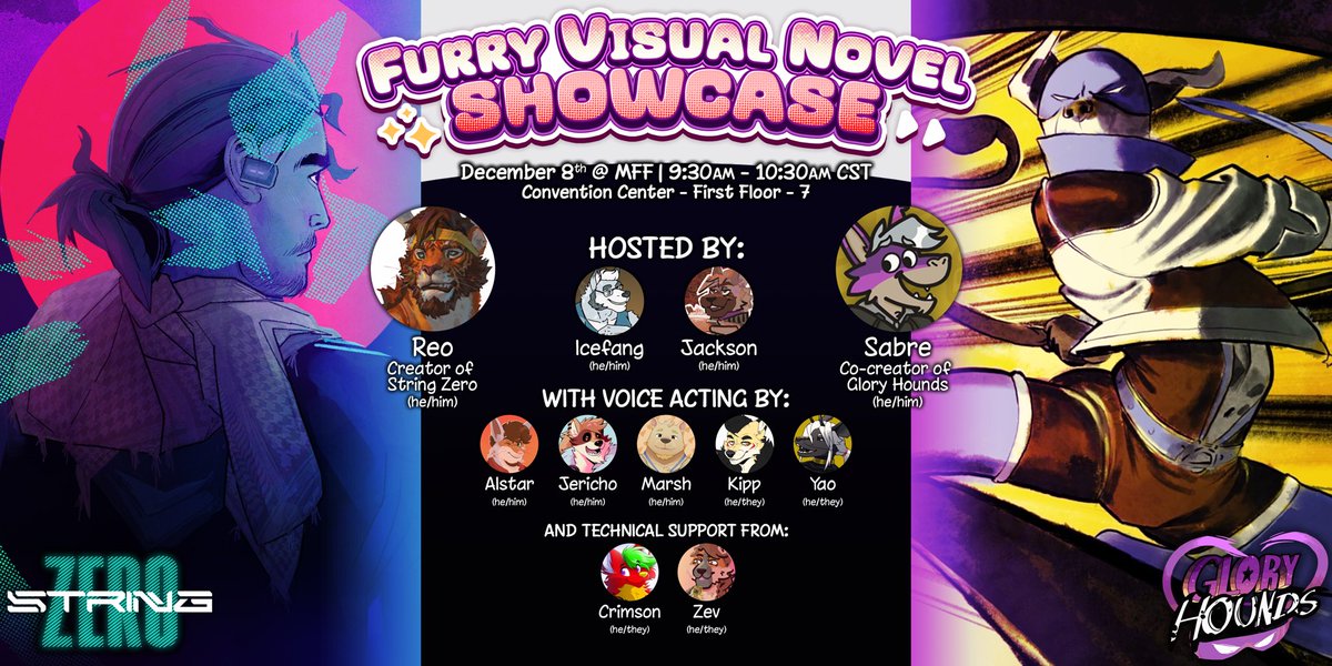 Jackson | Rainin’ Fox 🌧️🦊🌷 (@jackson_boof) on Twitter photo 12/8 @ 9:30am!
Featuring:
<a href="/maltotiger/">Reo! 🔜 Megaplex</a>
<a href="/SilverSabrewulf/">Sabre</a>
Hosted by:
<a href="/lonebluewolf/">🌌 Icefang 🌌</a>
Me!
Voice acting by:
<a href="/Xander_HWorks/">Xander MFF 2024</a>
<a href="/JerichOgami/">( ͡° ω ͡° ) ✧ 🍉🇵🇸</a>
<a href="/MarsmallowBears/">MarshmallowBear | MFF| 🏕️🐻🍉</a>
<a href="/Paddy_Pawz/">Kipp Kingdom 👑</a>
<a href="/voices_of_yao/">🐉 Yao 🐉 🔜 BLFC/MFF</a>
And tech support by:
<a href="/CrimsonFoxxo/">Crimson</a>
<a href="/Fox_Fusion/">Zev - Wereing a Shep 🐕</a>
Art by:
<a href="/HugoStrips/">BIG MANGO TIGER ➡️ 🦋</a> with assets from the VN’s 12/8 @ 9:30am!
Featuring:
<a href="/maltotiger/">Reo! 🔜 Megaplex</a>
<a href="/SilverSabrewulf/">Sabre</a>
Hosted by:
<a href="/lonebluewolf/">🌌 Icefang 🌌</a>
Me!
Voice acting by:
<a href="/Xander_HWorks/">Xander MFF 2024</a>
<a href="/JerichOgami/">( ͡° ω ͡° ) ✧ 🍉🇵🇸</a>
<a href="/MarsmallowBears/">MarshmallowBear | MFF| 🏕️🐻🍉</a>
<a href="/Paddy_Pawz/">Kipp Kingdom 👑</a>
<a href="/voices_of_yao/">🐉 Yao 🐉 🔜 BLFC/MFF</a>
And tech support by:
<a href="/CrimsonFoxxo/">Crimson</a>
<a href="/Fox_Fusion/">Zev - Wereing a Shep 🐕</a>
Art by:
<a href="/HugoStrips/">BIG MANGO TIGER ➡️ 🦋</a> with assets from the VN’s