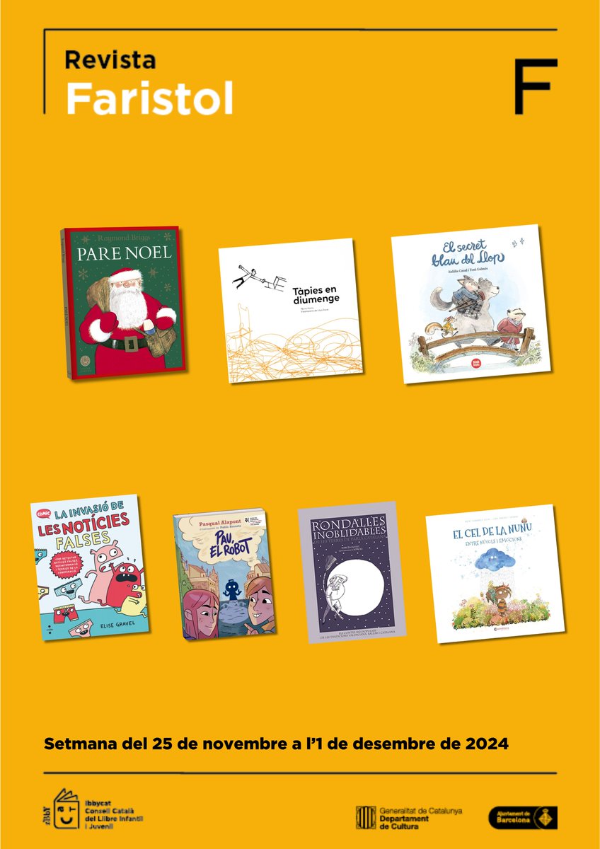 Les crítiques d'aquesta setmana arriben amb una mica de retard, però amb propostes ben interessants i de màxima actualitat: el Pare Noel de Briggs per anar preparant-nos per Nadal, una obra LIJ sobre Tàpies en l'any del seu centenari, un còmic sobre notícies falses...  

🧵🧵🧵!