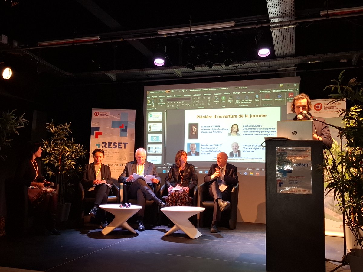 2ème rencontre régionale des établissements de #santé et médico-sociaux de <a href="/bfc_region/">Région Bourgogne-Franche-Comté</a> 
➡️Comment faire de la transition #énergétique un projet partagé ? 
➡️Comment financer ses actions grâce aux économies d'énergie ?
Ouverture de la journée <a href="/bdt_bfc/">Mathieu Aufauvre</a> <a href="/arsbfc/">ARS BFC</a> <a href="/ademe/">ADEME</a> <a href="/bfc_region/">Région Bourgogne-Franche-Comté</a>