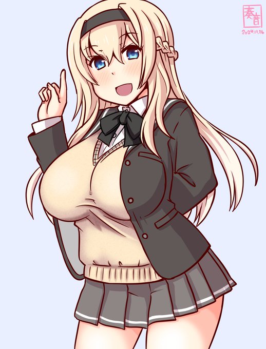 「It's one o'clock. お昼にしましょう! 私、ハム サンドイッチを作ってきたわ」#艦これ版真剣お絵描き60分一本勝負_20241126 #ウォースパイト ※普通に遅刻+25分 