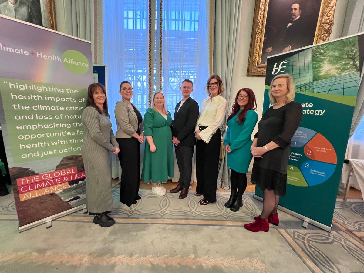 RoisinQI's tweet photo. Fantastic day today at the HSE @ClimHealthIre conference on healthcare and climate crisis in RCSI. Thank you to a fabulous team effort @crowley_philip dodged the photo 😊 thank you also to @plantbaseddocIE and Mark @ClimHealthIre https://t.co/B373OP1BLZ