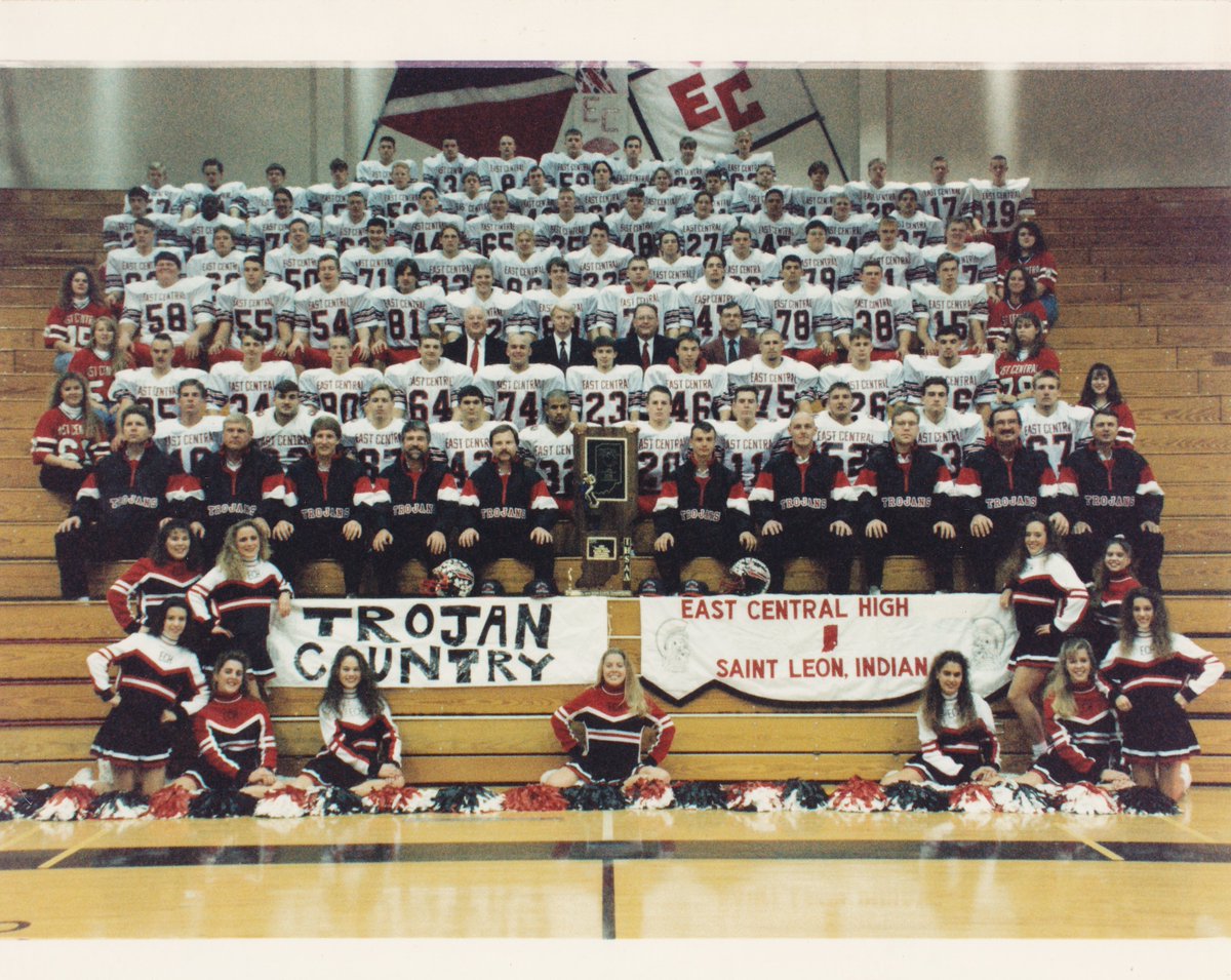IHSAA1's tweet image. 30 Years Ago Today (Nov. 26, 1994)

The East Central Trojans captured the #IHSAA Class 4A Football State Championship!
🏆🏈🥇🟥⬛️⬜️ @ECTrojanSports 

Official program: ihsaapublic.blob.core.windows.net/flipbook/1994-…