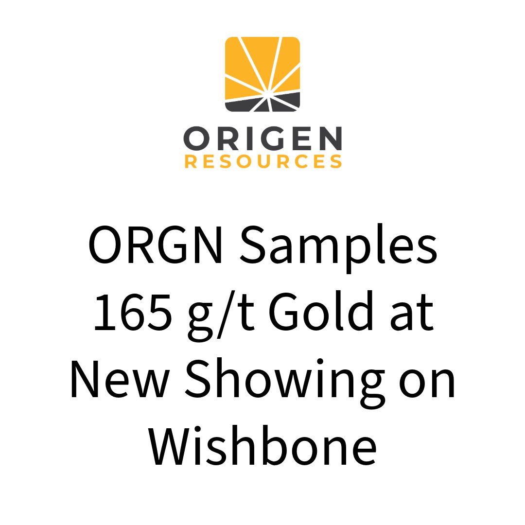 OrigenRes's tweet image. Origen Resources Samples 165 g/t Gold at New Showing on Wishbone   $ORGN #miningnews zurl.co/Gs74