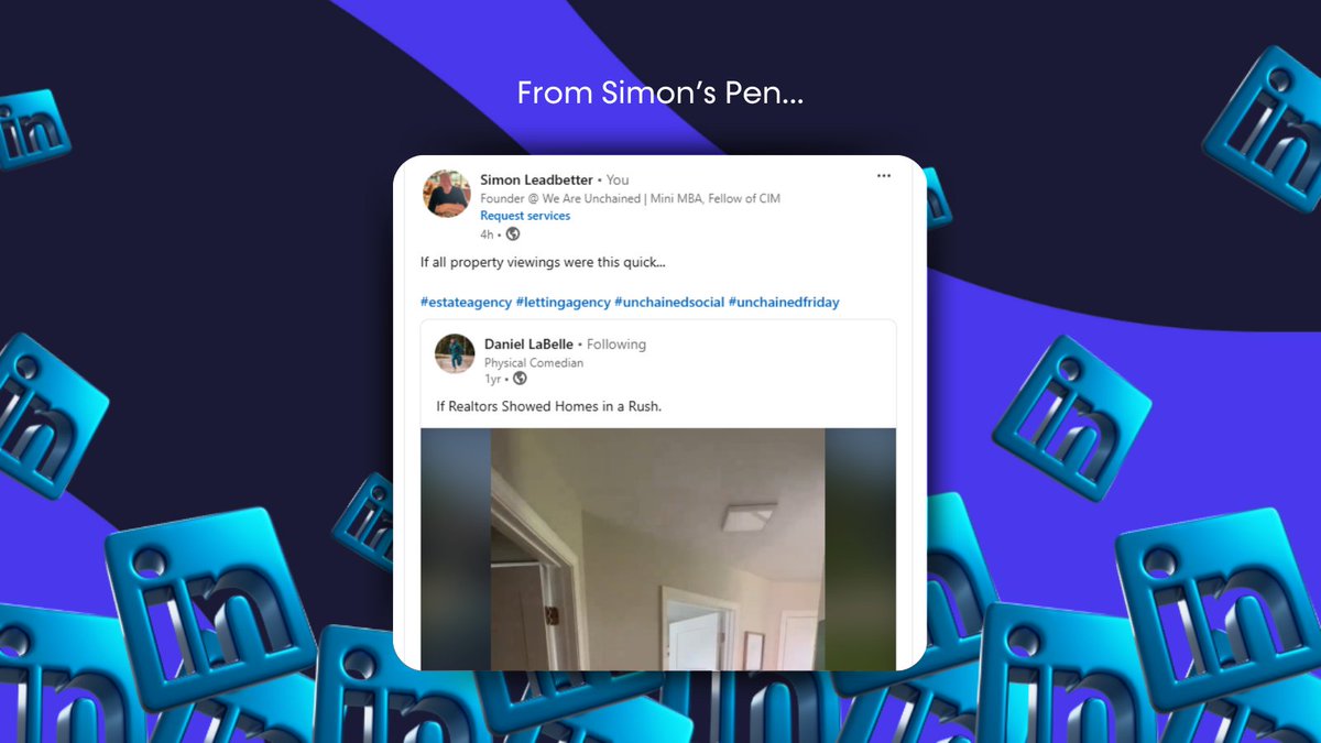 weare_unchained's tweet image. If all property viewings were this quick...

LINK TO POST: zurl.co/rQUf 

#estateagency #lettingagency #unchainedsocial #unchainedfriday