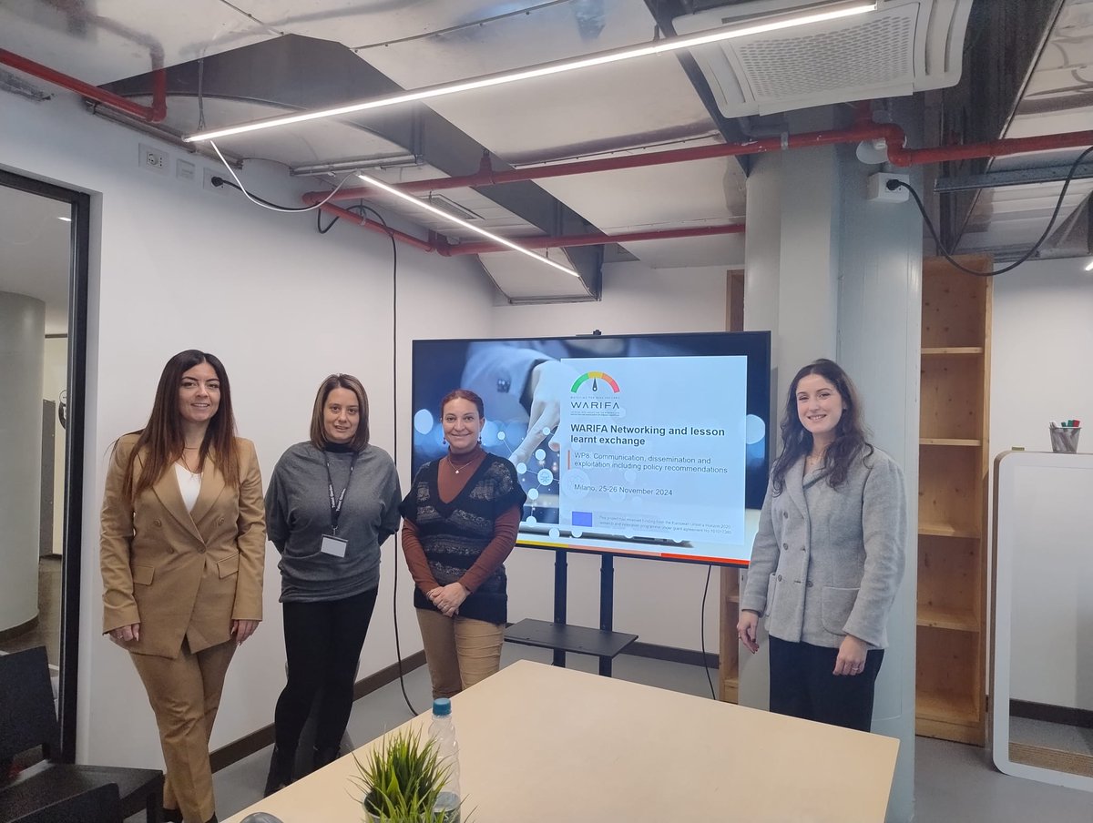 .<a href="/ProjectWarifa/">WARIFA Project</a> Project Networking and Knowledge Exchange in Milano!  On 25-26 November 2024, the <a href="/PNO_IT/">PNO Innovation Italy</a> Team gathered in Milano for an engaging exchange of knowledge and lessons learned as part of the #WARIFA project. 👉 tinyurl.com/2s4cth2h
#health #ehealth #Innovation