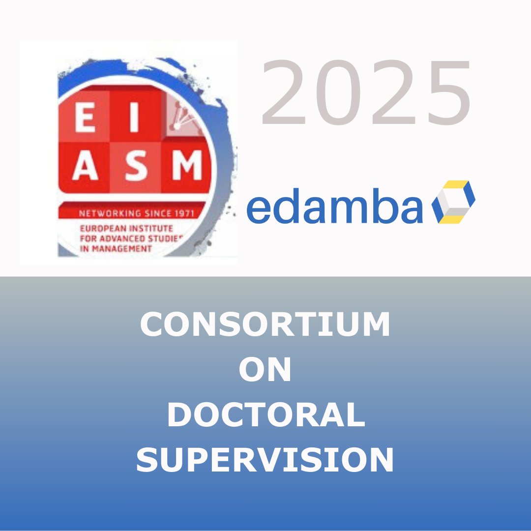 edambabrussels's tweet photo. Don't miss regsitration for the 13th EDAMBA-EIASM Consortium on the (R)Evolution of Doctoral Education and Supervision in Business Schools across national boundaries.
@EIASM_org
@Esade
@edambabrussels https://t.co/PZVeDgOgWU