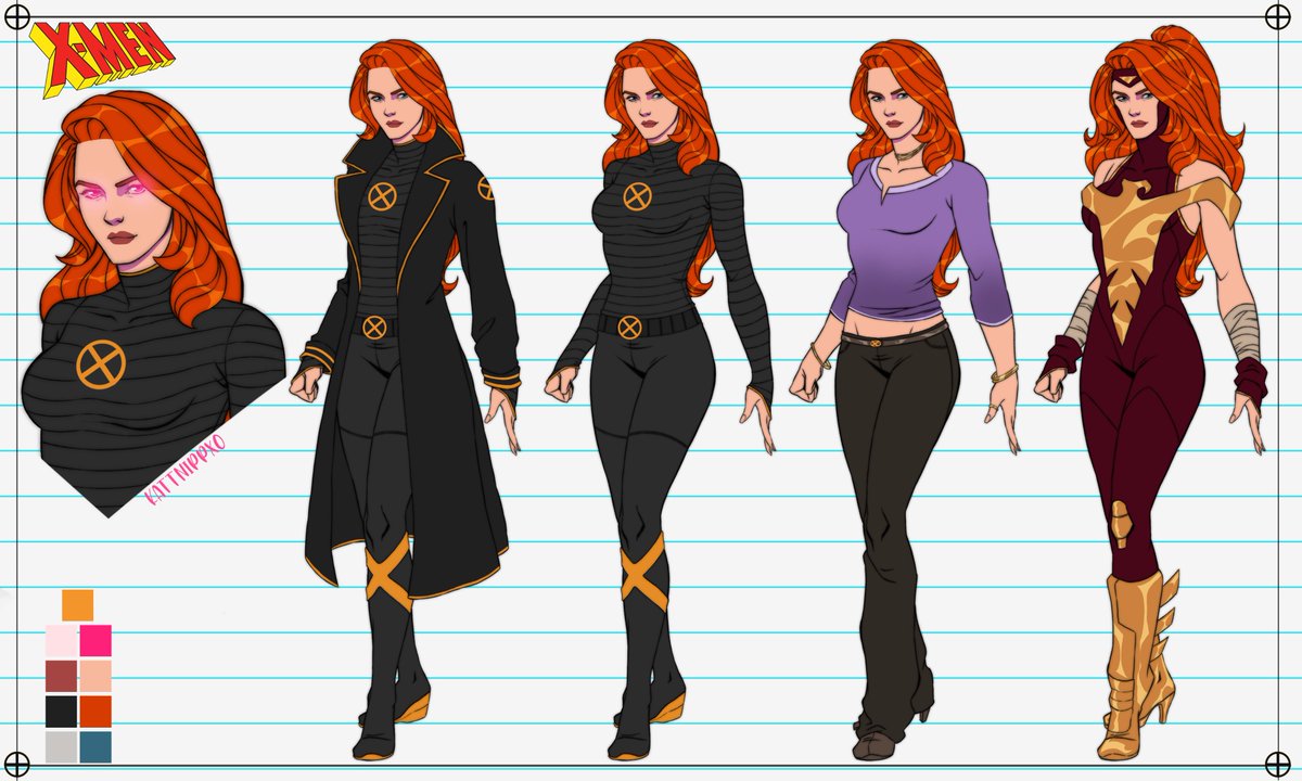 KattNippxo's tweet photo. Jean Grey, X-men 97' Season 2 looks. #JeanGrey #Xmen https://t.co/sbvZ2lLyxi