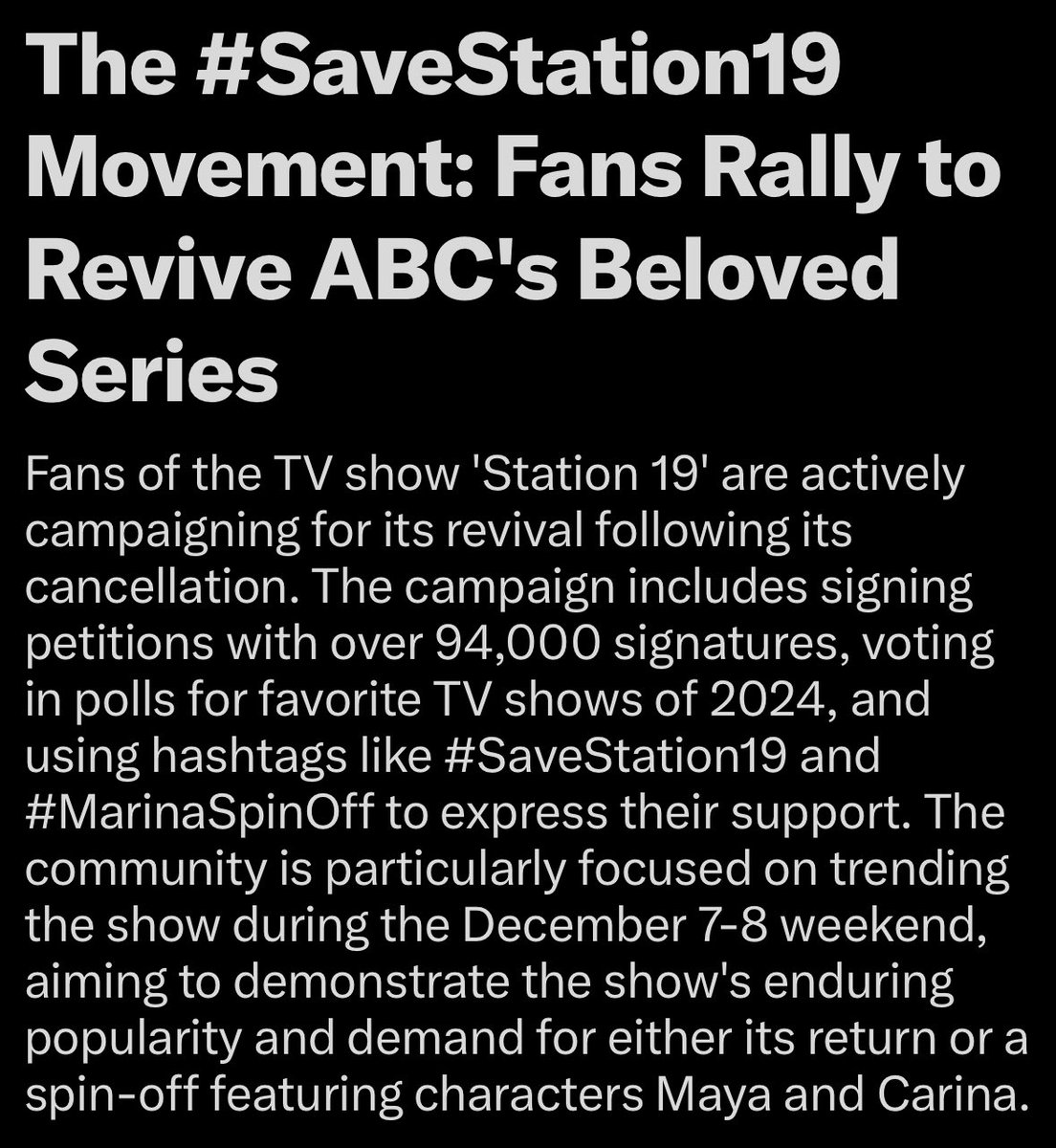 stefndani72's tweet photo. Oh, we’re a movement alright! Let’s freaking go!!

#Station19 #SaveStation19 #MarinaSpinoff https://t.co/yuPpXUka8L