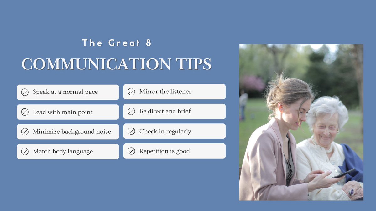 The holidays are a time for connection, but if a loved one has memory loss or dementia, communication can be tricky. Our Great 8 Communication Tips will help you have more meaningful conversations and create memories. For more, visit  thebcat.com/helpful-tips-t…