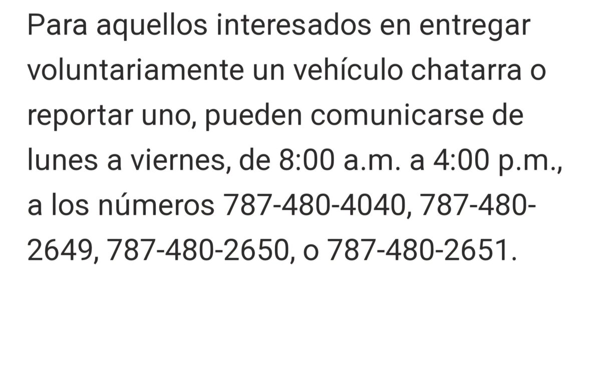 HectorOrtegapr's tweet photo. Llevo desde las 8:30am tratando de comunicarme a cualquiera de estos # para reportar un auto chatarra y no contestan. ¿Alguna otra manera que me puedan brindar?
 @SJCiudadCapital 
@Miguel_Romero_ https://t.co/CLupBGri9Q