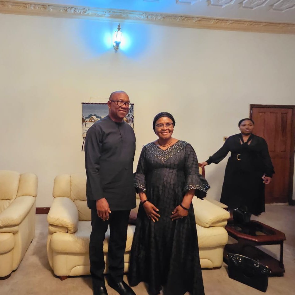 PeterObi's tweet photo. I got into Abuja late on Monday to participate in the funeral Mass of a distinguished and patriotic Nigerian who was a Senate President in the Second Republic, Senator Joseph Wayas.

I extended my sincere condolences to the family of the respected elder statesman. He served the nation at a crucial time when Nigeria's legislative efforts were truly dedicated to the people and focused on our country's growth. 

His legacy as a defender of democracy will continue to guide and inspire generations to come. 

May he rest in peace, and may his family find comfort in this time of grief. -PO