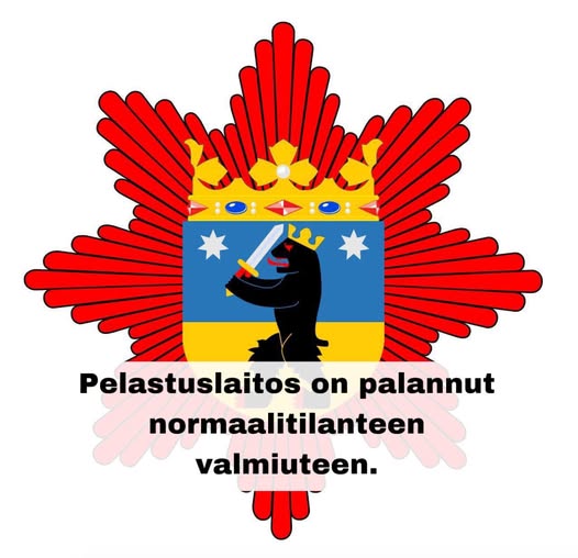 PELASTUSLAITOS TIEDOTTAA: (26.11.2024 klo 16:30) Satakunnan pelastuslaitos on palannut normaaliin valmiuteen. Tulvatilanne Satakunnassa on rauhoittunut, mutta ei vielä kokonaan ohi. 1/5