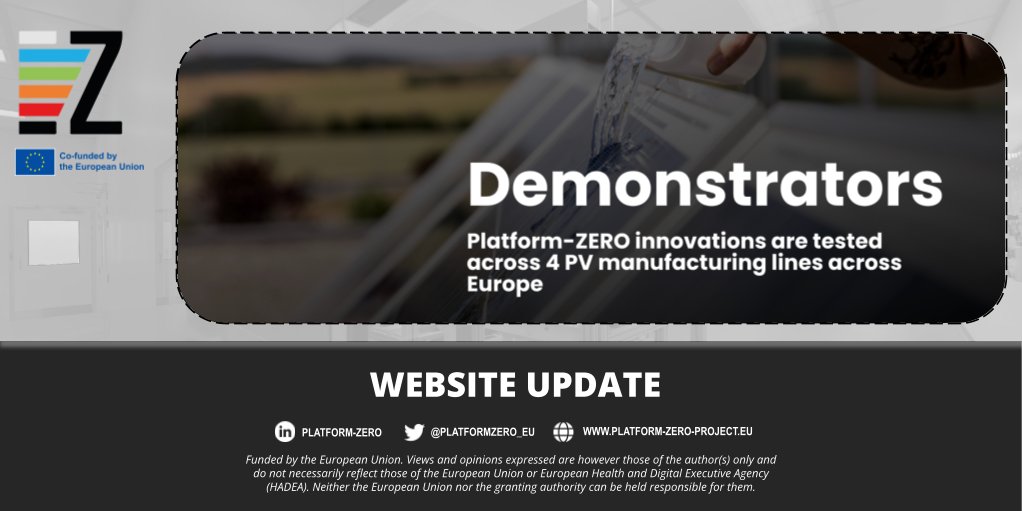 ☀️ Find out more about our Demonstrators!
We are happy to introduce you to our four Demonstrators, who are testing our photovoltaic solution across Europe!
🌐Click to read more: platform-zero-project.eu/demonstrators/
<a href="/EU_HaDEA/">HaDEA</a> <a href="/EU_Commission/">European Commission</a> <a href="/EFFRA_Live/">EFFRA</a>