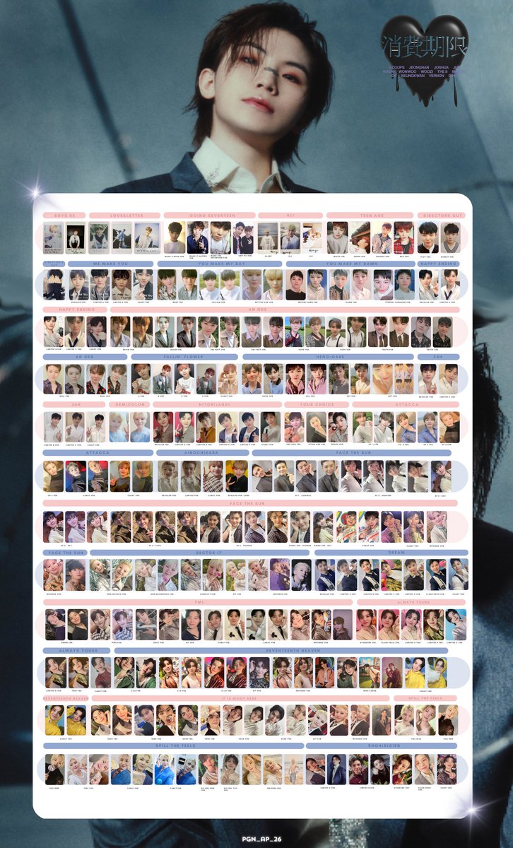 FULLY UPDATED Seventeen Woozi full album pcs template! Shohikigien