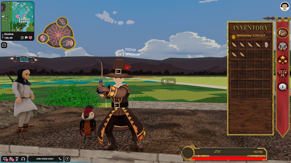 People say they want Runescape but Web3. <a href="/ExodusGBW/">Exodus</a> is working on it. 

Try it in your Browser. This link will land you straight there. decentraland.org/play/?position…

Speak to Finn for a fishing Rod and other NPCs for other tools. Keep in mind It's in early stage developement.