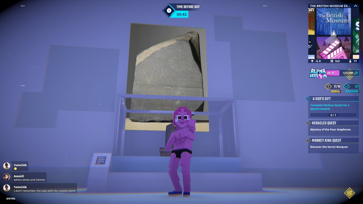 Just decoded the Rosetta Stone - no big deal! 📜🔍 History comes alive at The <a href="/britishmuseum/">British Museum</a> in <a href="/TheSandboxGame/">The Sandbox</a>. register-landings.sandbox.game/alphaseason4-s… #TheSandbox #AlphaSeason4 #AS4SocialChallenge