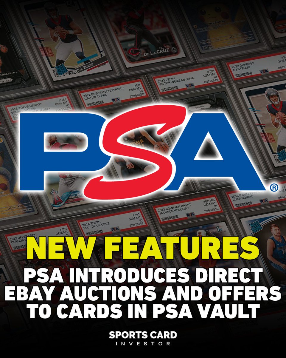 NEW FEATURES You can now automatically list your PSA submissions on eBay  once grading is complete, and you can also receive offers on your cards  stored in the PSA Vault. According to