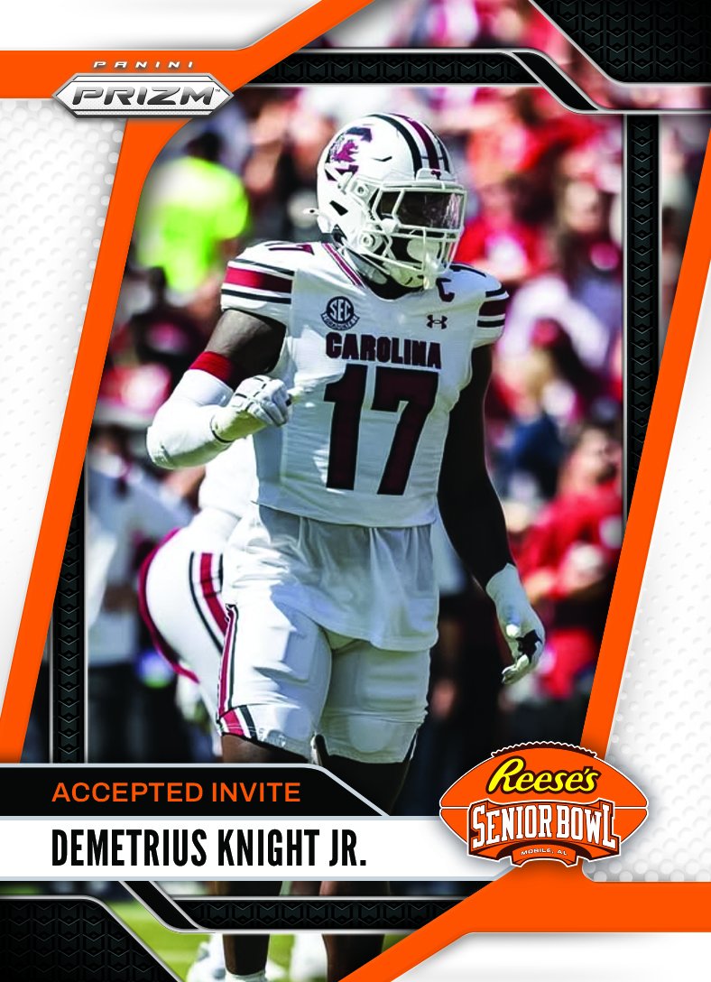 seniorbowl's tweet photo. OFFICIAL! LB Demetrius Knight Jr. @iam_the1knight from @GamecockFB is heading to the 2025 Reese's Senior Bowl!!! 👏👏👏 #SpursUp #BestOfTheBest #TheDraftStartsInMOBILE™️

@JimNagy_SB @PaniniAmerica #RatedRookie https://t.co/mibQqaOR8f