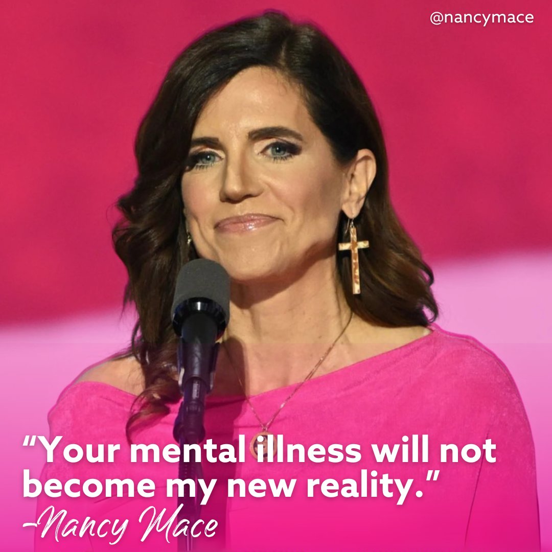 NancyMace's tweet photo. “Your mental illness will not become my new reality.” - Nancy Mace

#HoldTheLine https://t.co/EeWruC4bZ6