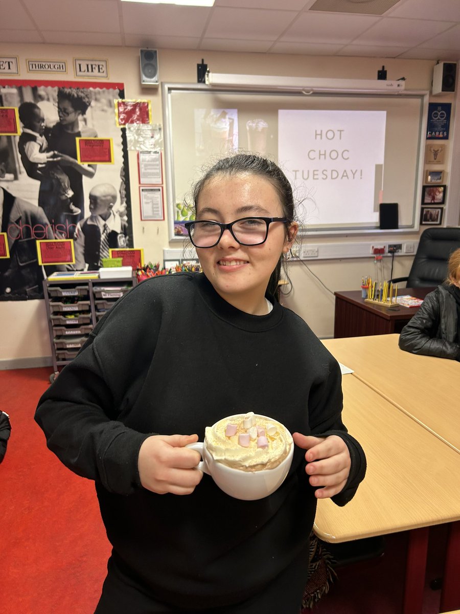 Hot chocolate Tuesday! <a href="/WhitehillSec/">Whitehill Secondary</a>