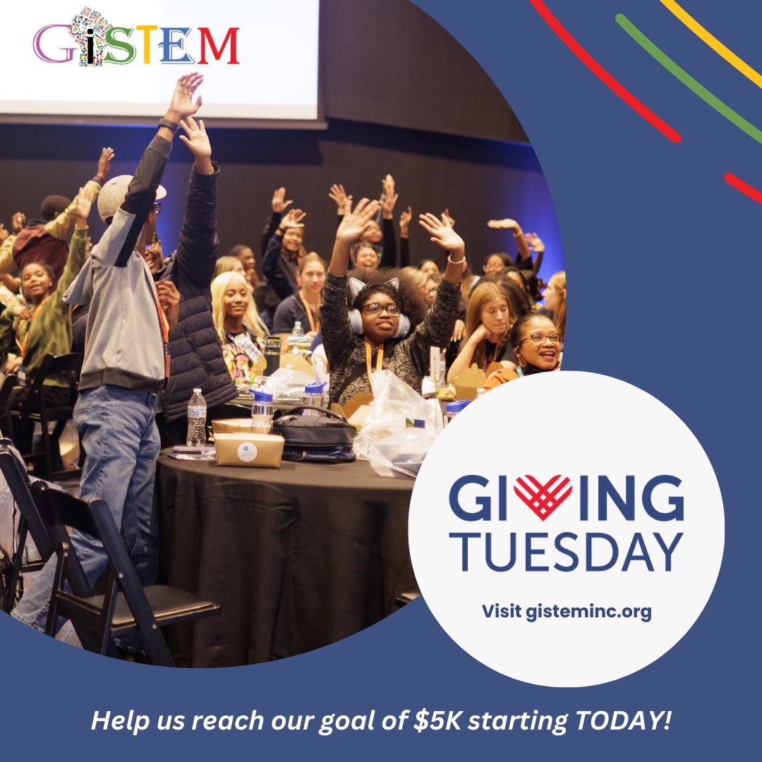 Next Tuesday is #GivingTuesday!Join GiSTEM as we work toward creating an equitable future workforce by equipping diverse talent for success in STEM-based careers. Donate starting today at gisteminc.org
#GiSTEM #GivingTuesday