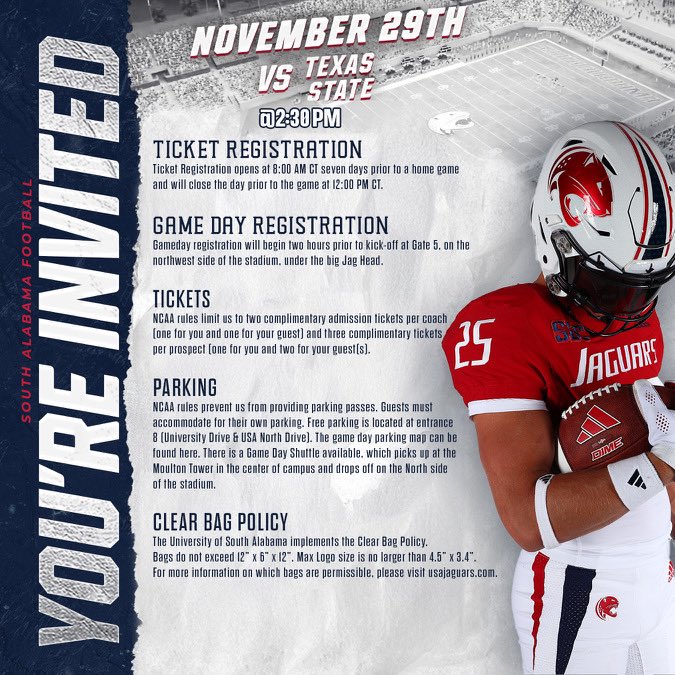 Eric Kirkpatrick | 2025 | OG/OT (@kirkpatrick_emk) on Twitter photo I'll be at <a href="/SouthAlabamaFB/">South Alabama Football ๐</a> this Friday. Thank you for the gameday invite. I'm looking forward to coming backโผ๏ธ <a href="/DrewDunnUSA/">Drew Dunn</a> <a href="/amburkett64/">Andrew Burkett</a> <a href="/CoachApplewhite/">Major Applewhite</a> <a href="/Coach_JO_/">Jason Onyebuagu</a> <a href="/CoachAdamMann/">Coach Adam Mann</a> <a href="/JagsFB_Recruits/">South Alabama Football Recruiting ๐</a>
<a href="/SteveSmithFBC/">Steve Smith</a> <a href="/WC_strengthTYT/">Westbrook Strength</a> <a href="/WCSSportsNews/">WCS Athletics</a> <a href="/DexPreps/">DexPreps</a> <a href="/HallTechSports1/">Hall-Tech Sports</a> I'll be at <a href="/SouthAlabamaFB/">South Alabama Football ๐</a> this Friday. Thank you for the gameday invite. I'm looking forward to coming backโผ๏ธ <a href="/DrewDunnUSA/">Drew Dunn</a> <a href="/amburkett64/">Andrew Burkett</a> <a href="/CoachApplewhite/">Major Applewhite</a> <a href="/Coach_JO_/">Jason Onyebuagu</a> <a href="/CoachAdamMann/">Coach Adam Mann</a> <a href="/JagsFB_Recruits/">South Alabama Football Recruiting ๐</a>
<a href="/SteveSmithFBC/">Steve Smith</a> <a href="/WC_strengthTYT/">Westbrook Strength</a> <a href="/WCSSportsNews/">WCS Athletics</a> <a href="/DexPreps/">DexPreps</a> <a href="/HallTechSports1/">Hall-Tech Sports</a>
